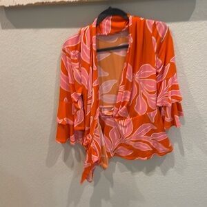 Venus, orange and pink blouse, size M ￼